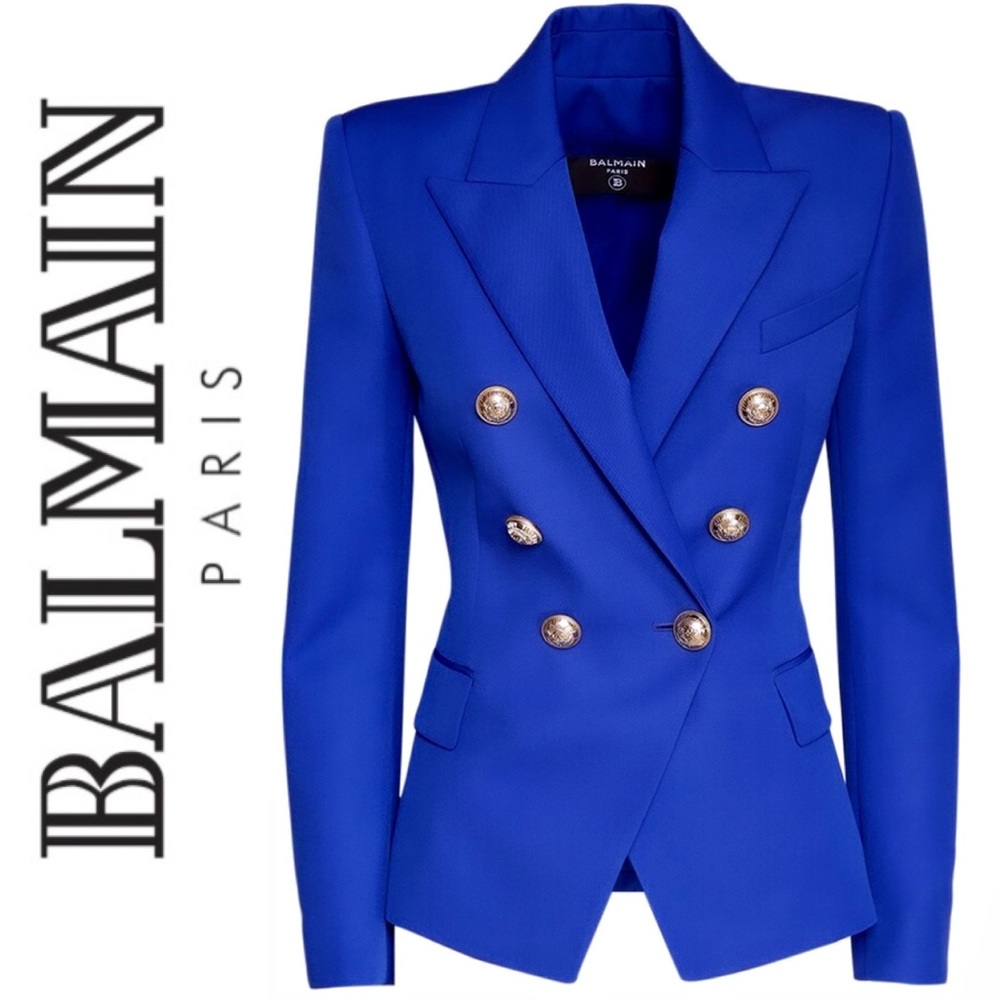 BALMAIN 💙 6-Button Double Breasted Blazer